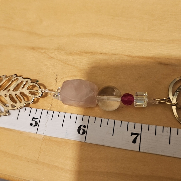 Suncatcher with rose quartz and Swarovski - Picture 3 of 9
